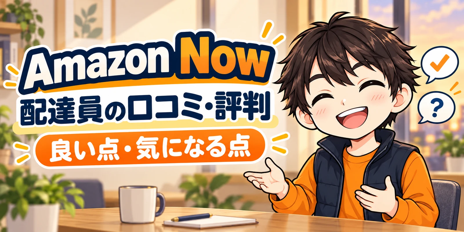 Amazon Now配達員の口コミ・評判。仕事内容と自分の働き方との相性を確認するための記事ヘッダー