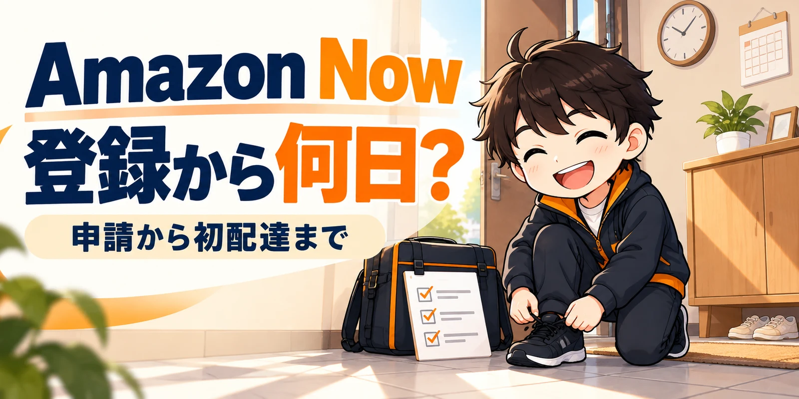 Amazon Nowは登録から何日？申請から初配達までのガイド