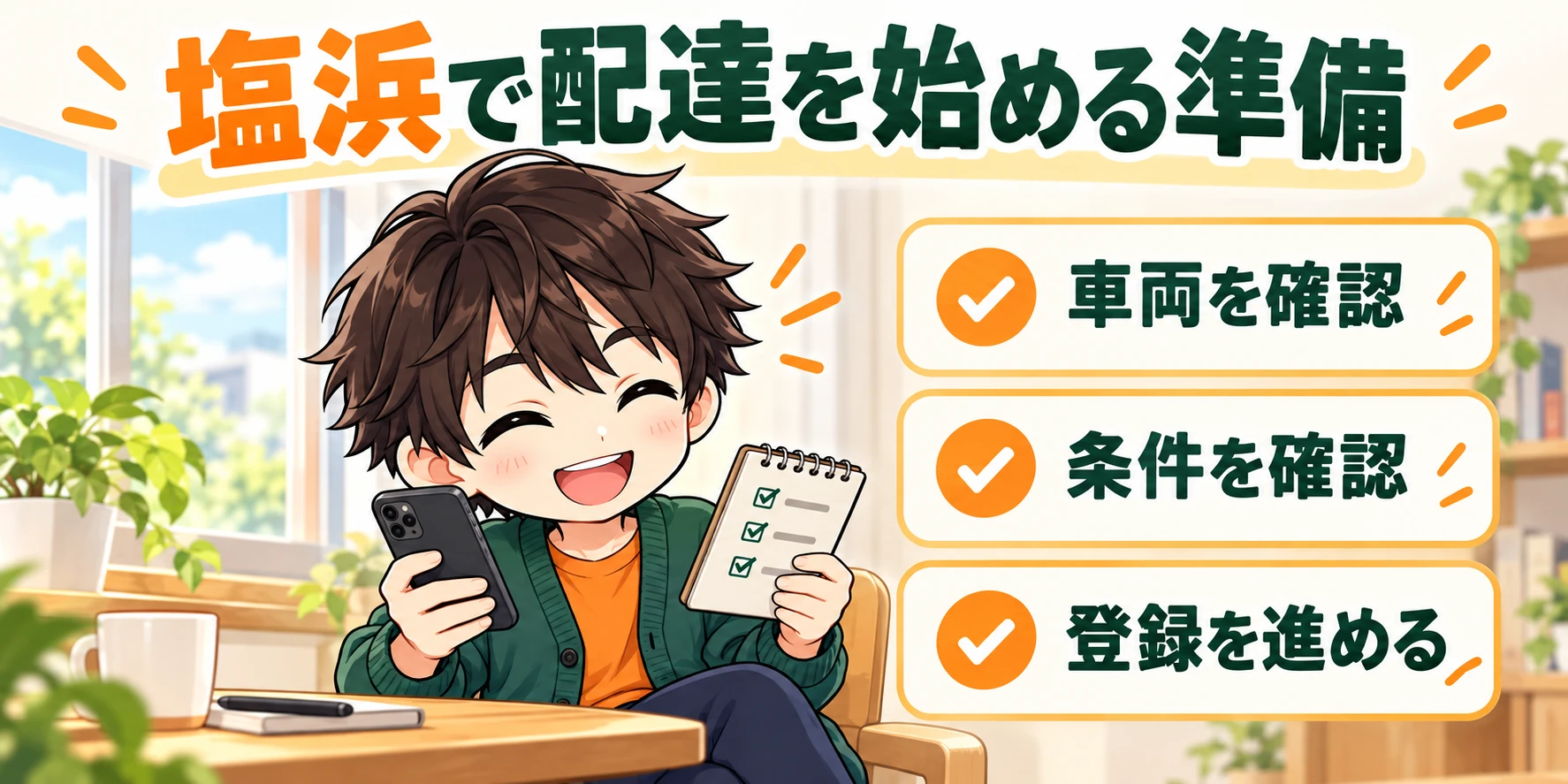 塩浜周辺でAmazon Nowの配達を始める準備